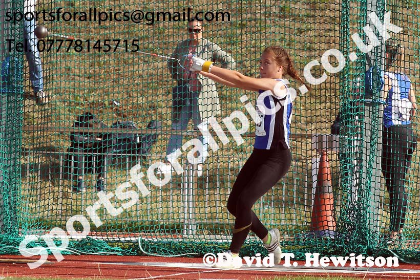 Womens under-17s hammer, 2018 Northern Under-17s/U-15s/U-13s Champs., Wavertree Athletics Centre, Liverpool. Photo: David T. Hewitson/Sports for All Pics